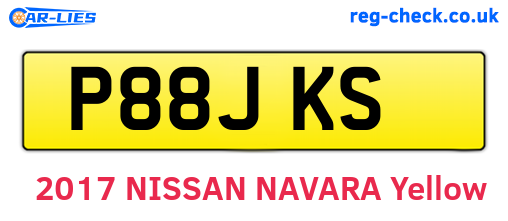 P88JKS are the vehicle registration plates.