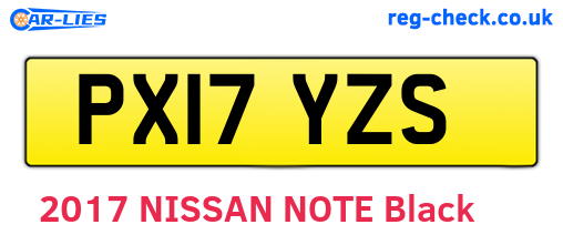PX17YZS are the vehicle registration plates.