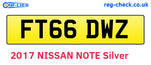 FT66DWZ are the vehicle registration plates.