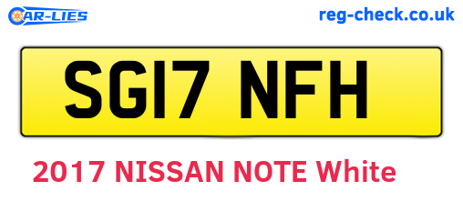 SG17NFH are the vehicle registration plates.