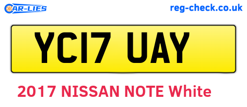 YC17UAY are the vehicle registration plates.