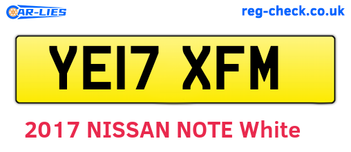 YE17XFM are the vehicle registration plates.