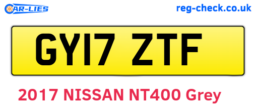 GY17ZTF are the vehicle registration plates.