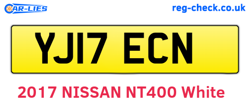 YJ17ECN are the vehicle registration plates.