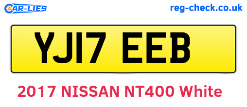 YJ17EEB are the vehicle registration plates.