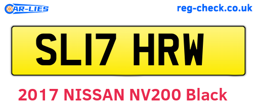 SL17HRW are the vehicle registration plates.