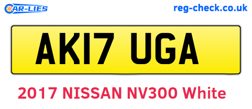 AK17UGA are the vehicle registration plates.