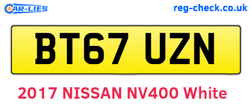 BT67UZN are the vehicle registration plates.