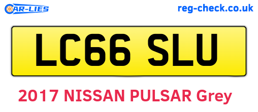 LC66SLU are the vehicle registration plates.