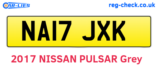 NA17JXK are the vehicle registration plates.