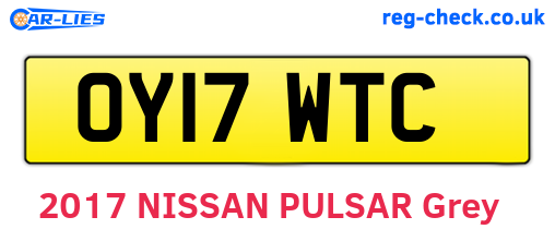 OY17WTC are the vehicle registration plates.