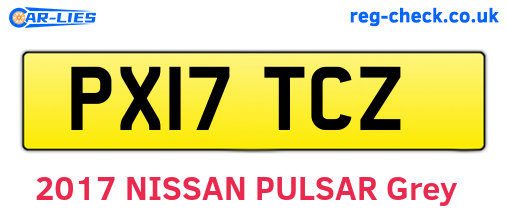 PX17TCZ are the vehicle registration plates.