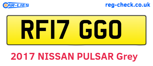 RF17GGO are the vehicle registration plates.