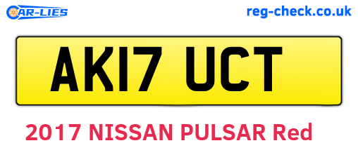AK17UCT are the vehicle registration plates.