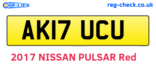 AK17UCU are the vehicle registration plates.