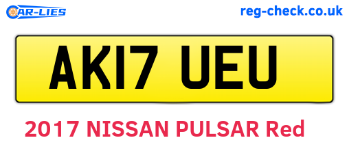 AK17UEU are the vehicle registration plates.