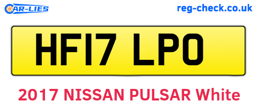 HF17LPO are the vehicle registration plates.