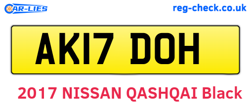 AK17DOH are the vehicle registration plates.
