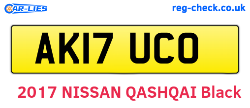AK17UCO are the vehicle registration plates.
