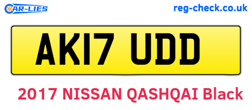 AK17UDD are the vehicle registration plates.