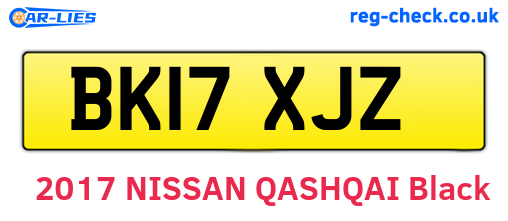 BK17XJZ are the vehicle registration plates.