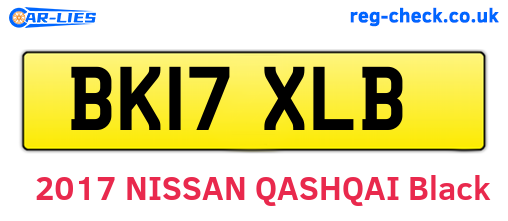BK17XLB are the vehicle registration plates.