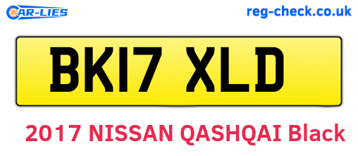 BK17XLD are the vehicle registration plates.