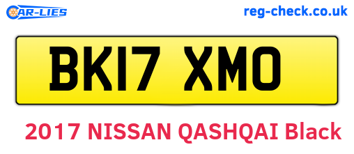 BK17XMO are the vehicle registration plates.