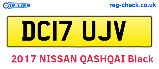 DC17UJV are the vehicle registration plates.