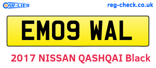 EM09WAL are the vehicle registration plates.