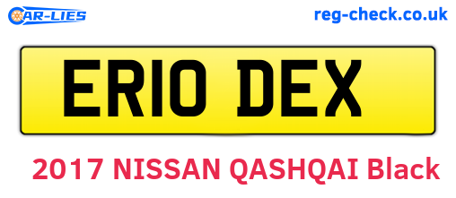 ER10DEX are the vehicle registration plates.