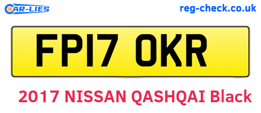FP17OKR are the vehicle registration plates.