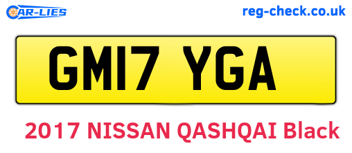 GM17YGA are the vehicle registration plates.