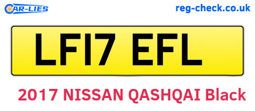LF17EFL are the vehicle registration plates.