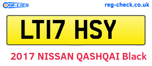 LT17HSY are the vehicle registration plates.