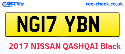 NG17YBN are the vehicle registration plates.