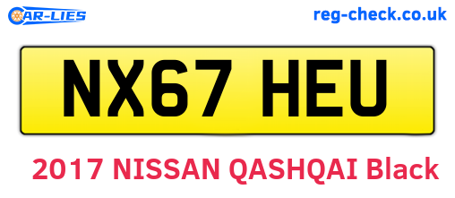 NX67HEU are the vehicle registration plates.