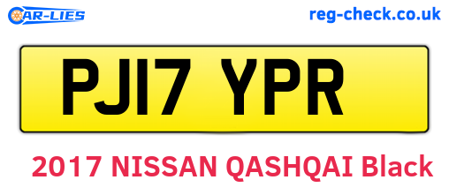 PJ17YPR are the vehicle registration plates.
