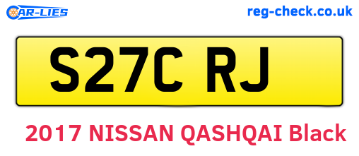 S27CRJ are the vehicle registration plates.