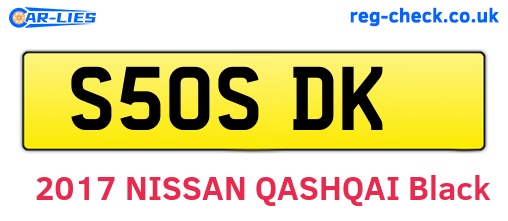 S50SDK are the vehicle registration plates.