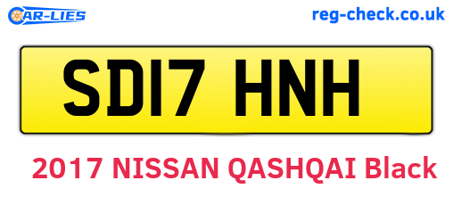 SD17HNH are the vehicle registration plates.