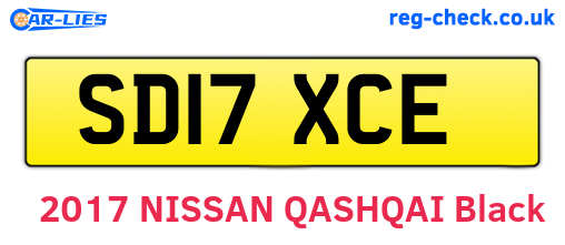 SD17XCE are the vehicle registration plates.