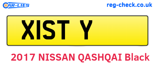 X1STY are the vehicle registration plates.