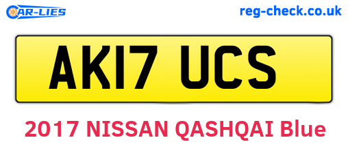 AK17UCS are the vehicle registration plates.