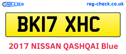 BK17XHC are the vehicle registration plates.