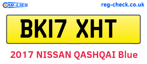 BK17XHT are the vehicle registration plates.
