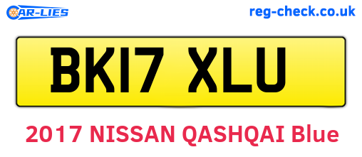 BK17XLU are the vehicle registration plates.
