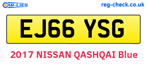 EJ66YSG are the vehicle registration plates.