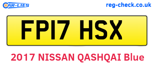 FP17HSX are the vehicle registration plates.