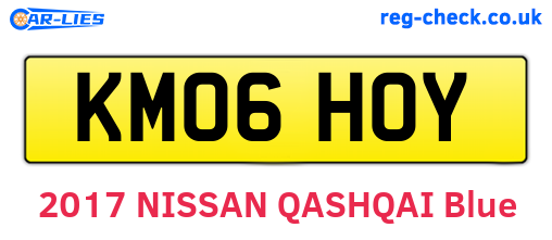 KM06HOY are the vehicle registration plates.